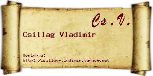Csillag Vladimir névjegykártya